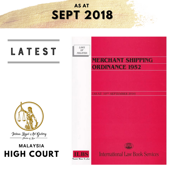 Merchant Shipping Ordinance 1952 [As At 10th September 2018]