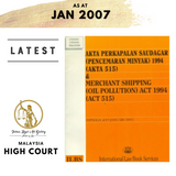Merchant Shipping (Oil Pollution) Act 1994 (Act 515) (As At 15th January 2017)