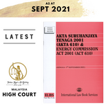 Akta Suruhanjaya Tenaga 2001 (Akta 610)  & Energy Commission Act 2001 (Act 610) [Hingga 01Hb September 2021]