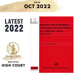 Housing Development (Control and Licensing) Act 1966 (Act 118) & Regulations [As At 5th October 2022]
