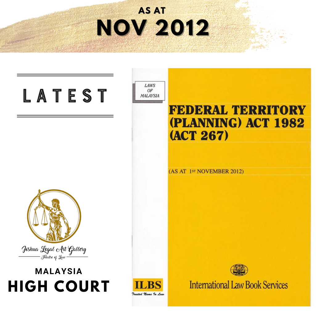 Buy Federal Territory (Planning) Act 1982 (Act 267) (As At 1st November