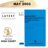 Development Financial Institution Act 2002 (Act 618) & Order [As At 20th May 2003]