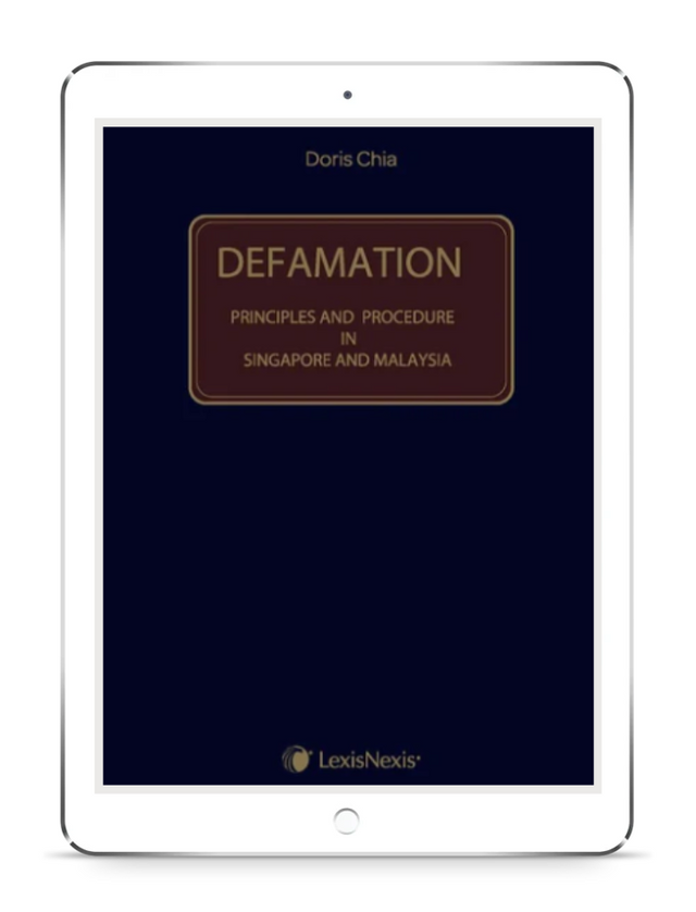 Buy Defamation Principles and Procedure in Singapore and Malaysia – Law ...