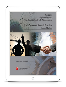 Harbans' Engineering and Construction Contracts Management - Pre Contract Award Practice -2nd Edition (E-Book)