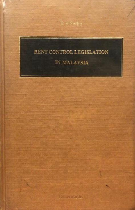 Rent Control Legislation in Malaysia freeshipping - Joshua Legal Art Gallery - Professional Law Books
