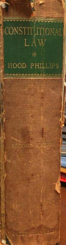 Constitutional Law by Hood Phillips, 2nd Edition (1957) freeshipping - Joshua Legal Art Gallery - Professional Law Books