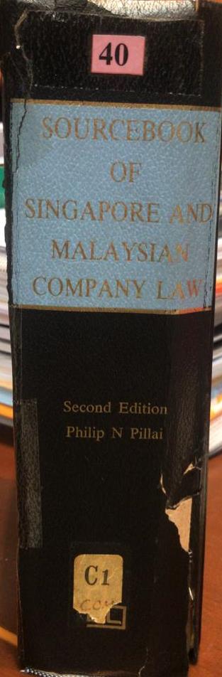 Sourcebook of Singapore and Malaysia Company Law, 2nd Edition freeshipping - Joshua Legal Art Gallery - Professional Law Books