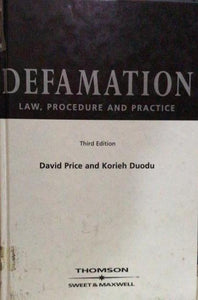 Defamation Law Procedure and Practice, 3rd Edition freeshipping - Joshua Legal Art Gallery - Professional Law Books