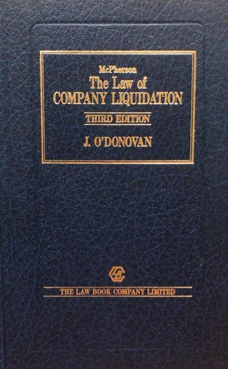 McPerson the Law of Company Liquidation, 3rd Edition (1987) freeshipping - Joshua Legal Art Gallery - Professional Law Books