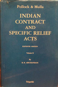 Indian Contract and Specific Relief Acts, 11th Edition, Volume 2 (1994) freeshipping - Joshua Legal Art Gallery - Professional Law Books
