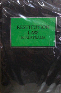 Restitution Law in Australia freeshipping - Joshua Legal Art Gallery - Professional Law Books