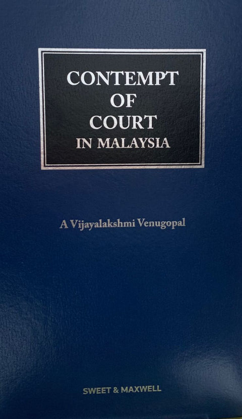 Contempt Of Court In Malaysia By A Vijayalakshmi Venugopal