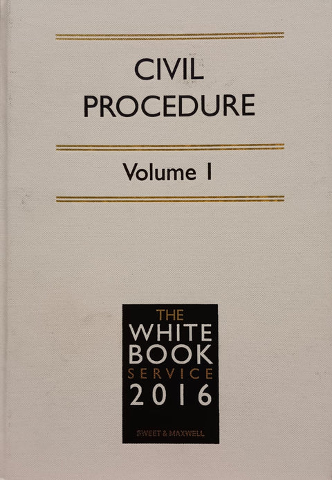 Civil Procedure (White Book, 2 Volumes) 2016