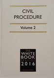Civil Procedure (White Book, 2 Volumes) 2016