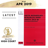Akta Kesatuan Sekerja 1959 (Akta 262) & Peraturan-Peraturan (Hingga 20hb April 2019)