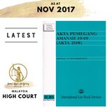 Akta Pemegang Amanah 1949 (Akta 208) [Hingga 1hb November 2017]