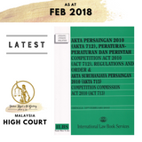 Akta Persaingan 2010 (Akta 712) Competition Act 2010 (Act 712) & Akta Suruhanjaya Persaingan 2010 (Akta 713) Competition Act 2010 (Act 713)