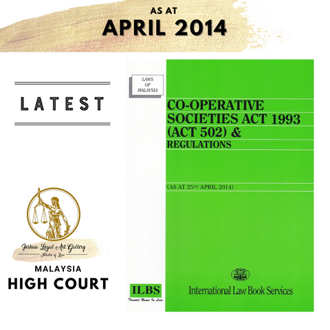 Co-Operative Societies Act 1993 (Act 502) & Regulations (As of 25.4.2014)