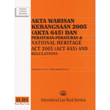 National Heritage Act 2005 (Act 645) And Regulations (Together With Malay Version) (Hingga 15hb Oktober 2012)