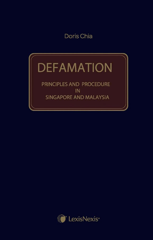 Defamation Principles and Procedure in Singapore and Malaysia freeshipping - Joshua Legal Art Gallery - Professional Law Books