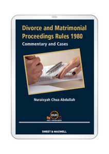 Divorce and Matrimonial Proceedings Rules 1980: Commentary and Cases (E-Book)