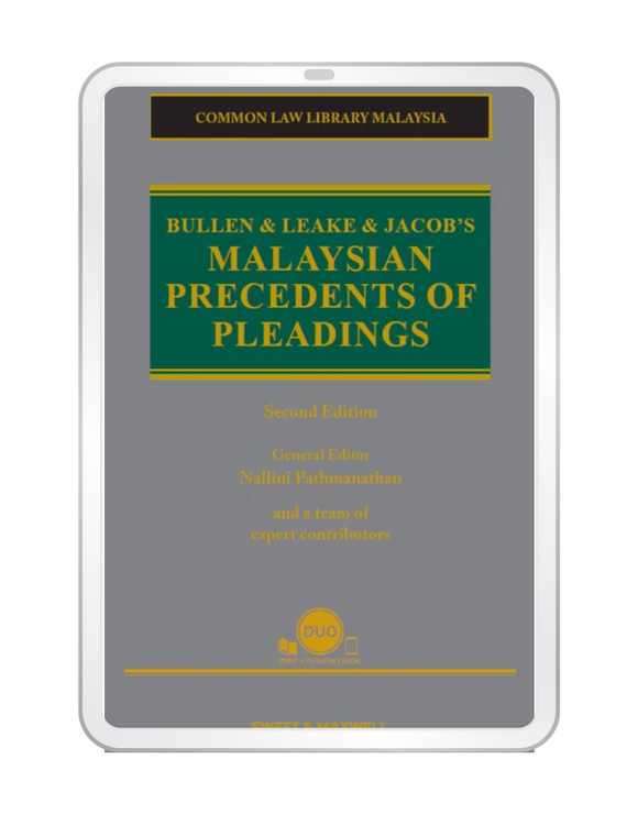 Bullen & Leake & Jacob's Malaysian Precedents of Pleadings, 2nd Edition (E-book)