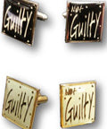 Guilty/ Not Guilty Cufflinks freeshipping - Joshua Legal Art Gallery - Professional Law Books