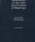 Shackleton on the Law and practice of Meetings, 13th Edition freeshipping - Joshua Legal Art Gallery - Professional Law Books