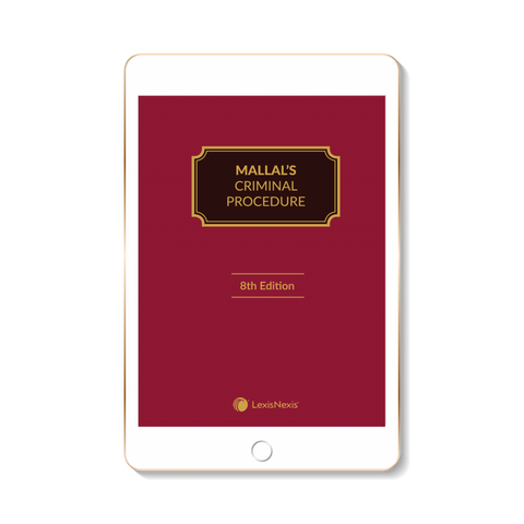 Mallal's Criminal Procedure, 8th Edition  (E-book) freeshipping - Joshua Legal Art Gallery - Professional Law Books