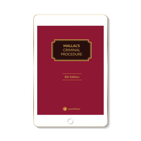 Mallal's Criminal Procedure, 8th Edition  (E-book) freeshipping - Joshua Legal Art Gallery - Professional Law Books