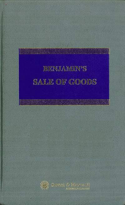 Benjamin’s Sale Of Goods , 6th Edition freeshipping - Joshua Legal Art Gallery - Professional Law Books