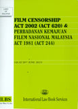 FILM CENSORSHIP ACT 2002 (ACT 620) & PERBADANAN KEMAJUAN FILM NASIONAL MALAYSIA ACT 1981 (ACT 244) freeshipping - Joshua Legal Art Gallery - Professional Law Books
