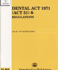 Dental Act 1971(Act 51) & Regulations freeshipping - Joshua Legal Art Gallery - Professional Law Books